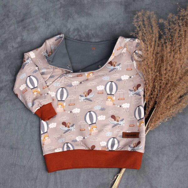 Sweater mit Knopfleiste Gr. 74 – Bild 2
