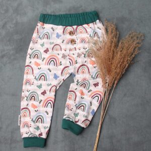 Kleinkindhose Regenbogen & Schmetterlinge handgemacht in Tirol Gr. 98