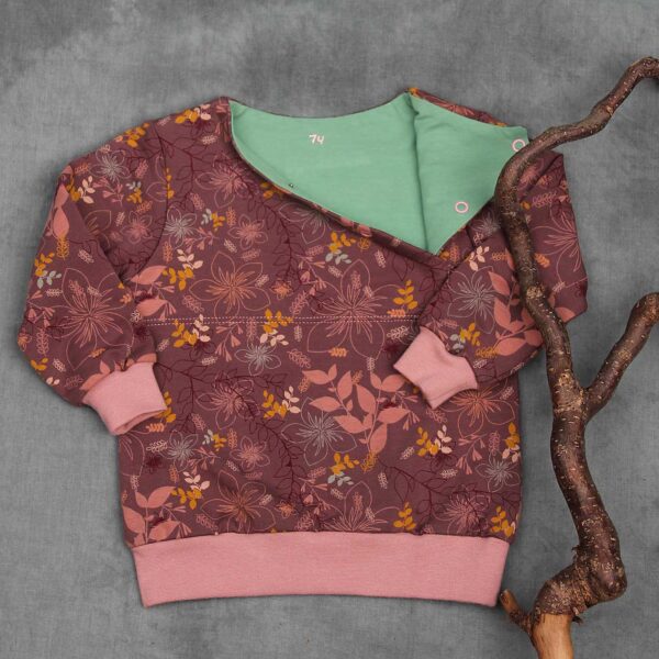 Sweater mit Knopfleiste Gr. 74 – Bild 2