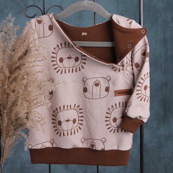 Sweater mit Knopfleiste Gr. 80 – Bild 2