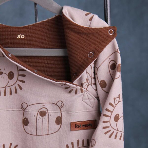 Sweater mit Knopfleiste Gr. 80 – Bild 3
