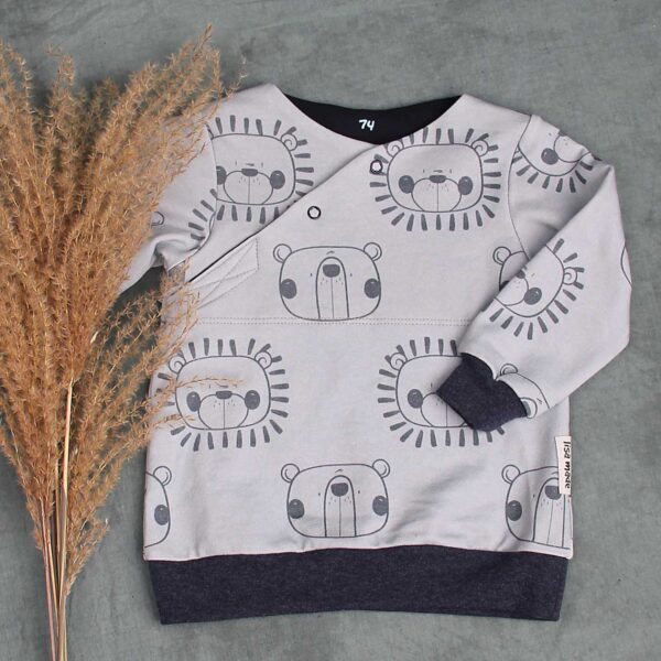Sweater mit Knopfleiste Gr. 74