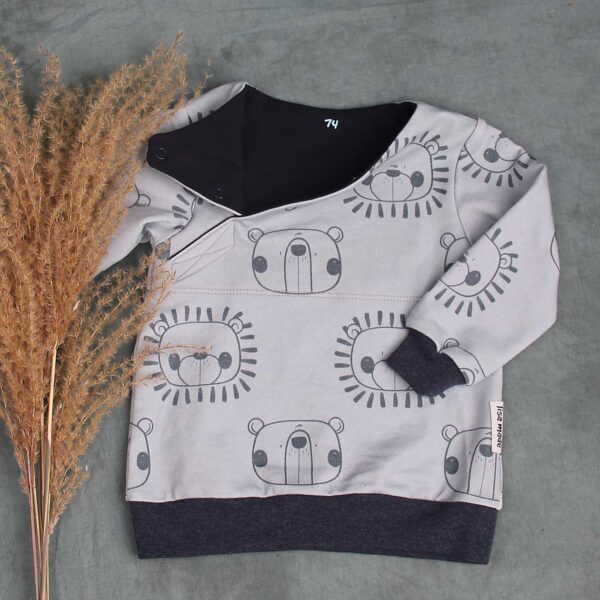 Sweater mit Knopfleiste Gr. 74 – Bild 2